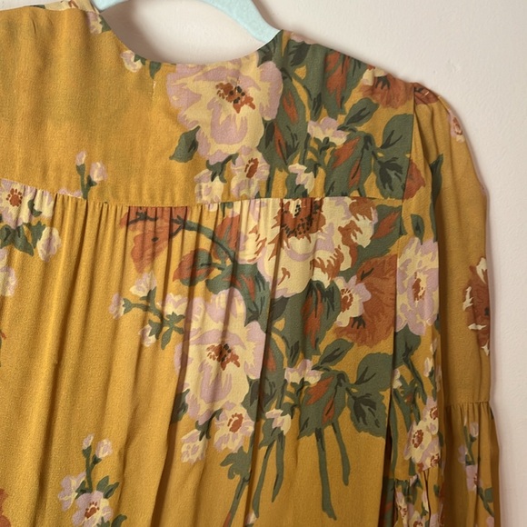 NWT Christy Dawn Bergen Dress in Mustard Floral (lined) - Picture 9 of 10